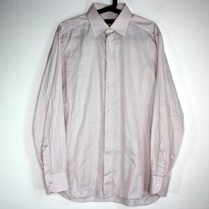 Ermenegildo Zegna Mens 16 Trofeo Cotton Button Up Dress Shirt K685